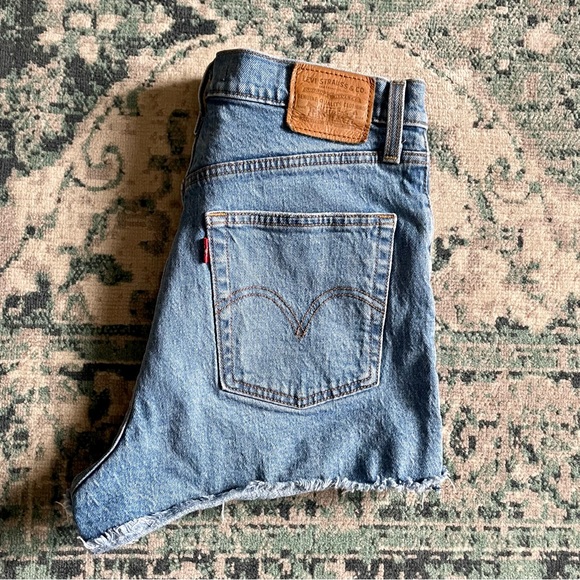 Levi's Pants - Levi’s Levi Strauss Medium Wash Ribcage Cut Off Jean Denim Shorts Button Fly